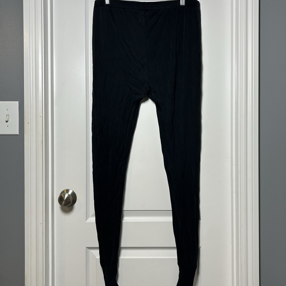 Guide Gear 100% Pure Filament Silk Black Outdoor Thermal Base Layer Bottoms View 2